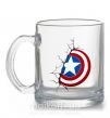 Чашка скляна Щит Капитана Америка Прозорий фото