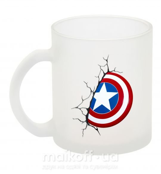 Чашка скляна Щит Капитана Америка Фроузен фото