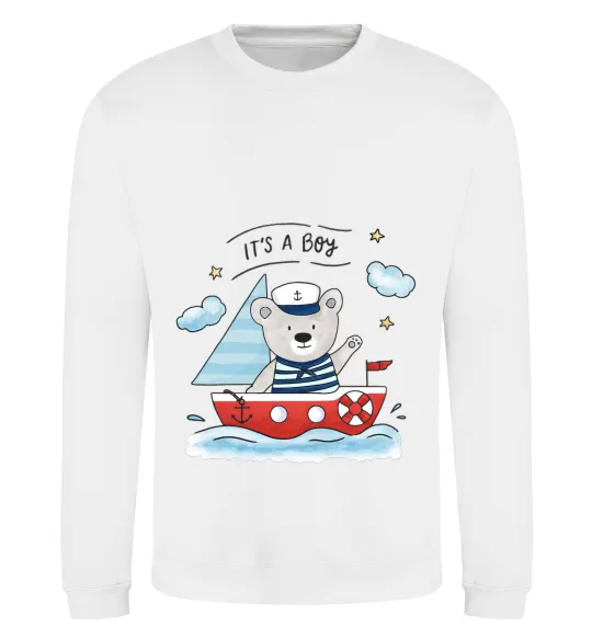 Світшот It's a boy bear Білий фото