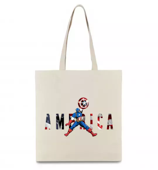 Эко-сумка America Captain Бежевый фото