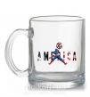 Чашка скляна America Captain Прозорий фото