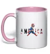Чашка с цветной ручкой America Captain Нежно розовый Чашка с цветной ручкой America Captain Нежно розовый фото