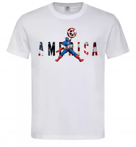 Чоловіча футболка America Captain Білий фото
