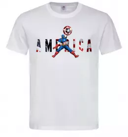 Чоловіча футболка America Captain Білий фото