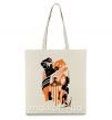 Эко-сумка Мстители оранжевый черный Бежевый фото