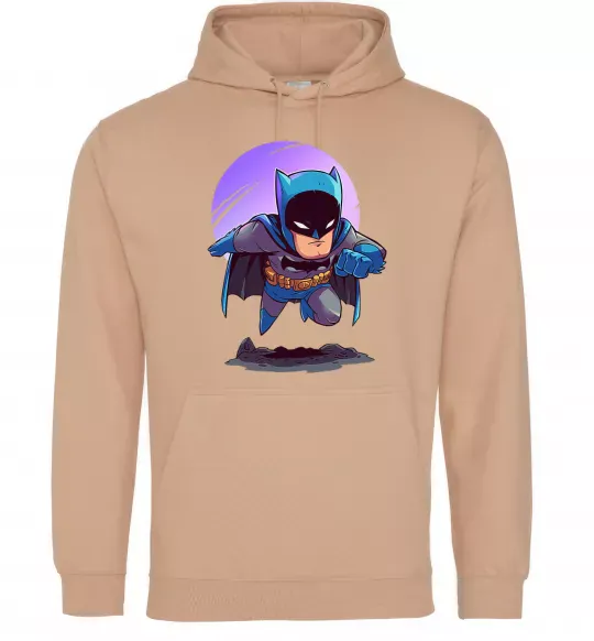 Мужская толстовка (худи) Бетмен принт Песочный фото