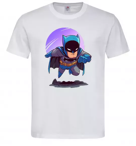 Чоловіча футболка Бетмен принт Білий фото