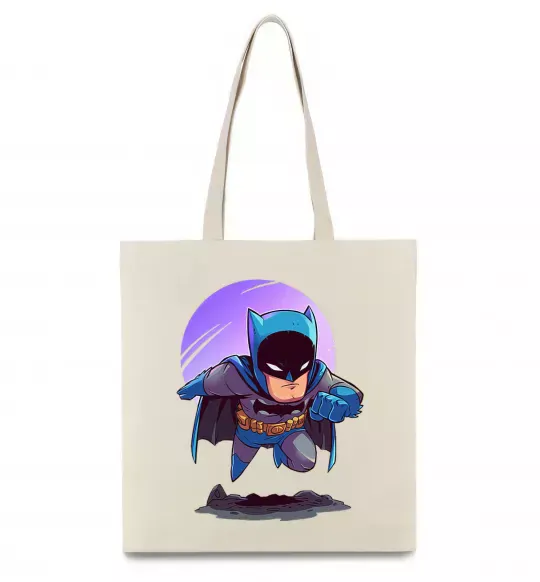 Эко-сумка Бетмен принт Бежевый фото