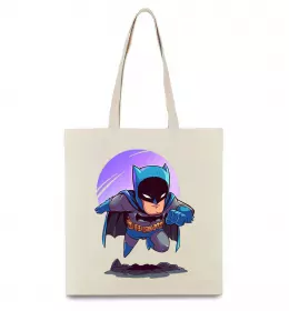 Эко-сумка Бетмен принт Бежевый фото