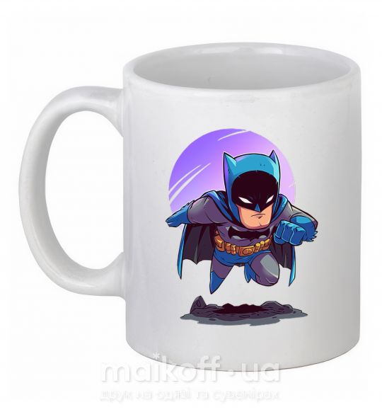 Чашка керамическая Бэтмен принт Белый фото
