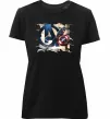 Жіноча преміум футболка Капітан Америка Месники Чорний фото