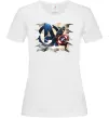 Жіноча футболка Капітан Америка Месники Білий Жіноча футболка Капітан Америка Месники Білий фото