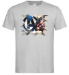 Чоловіча футболка Капітан Америка Месники Сірий фото