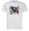 Чоловіча футболка Капітан Америка Месники Білий фото