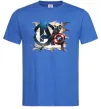 Чоловіча футболка Капітан Америка Месники Яскраво-синій фото