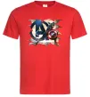 Чоловіча футболка Капітан Америка Месники Червоний фото