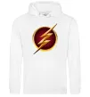 Мужская толстовка (худи) Лого Флеш Белый фото