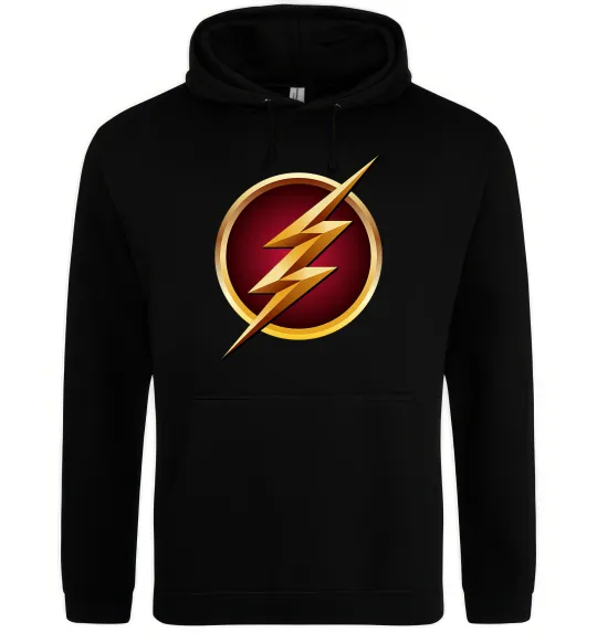 Женская толстовка (худи) Лого Флеш Черный фото