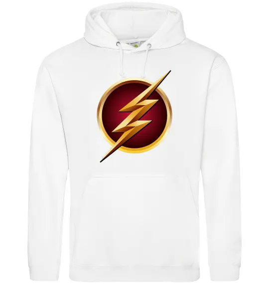 Женская толстовка (худи) Лого Флеш Белый фото