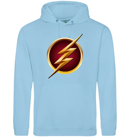 Женская толстовка (худи) Лого Флеш Голубой фото