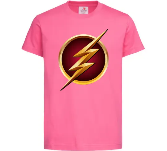 Дитяча футболка Лого Флеш Яскраво-рожевий фото