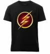 Чоловіча преміум футболка Лого Флеш Чорний фото