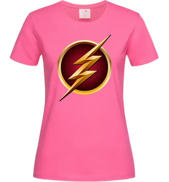 Жіноча футболка Лого Флеш Яскраво-рожевий фото