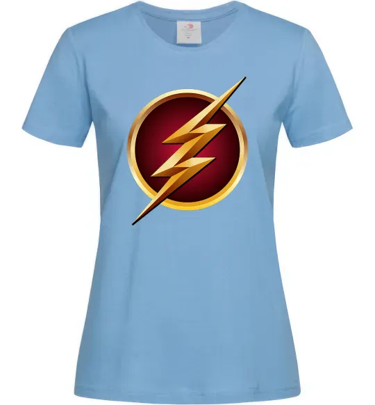 Жіноча футболка Лого Флеш Блакитний фото