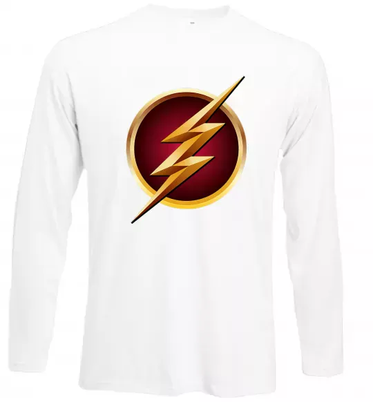 Лонгслів Лого Флеш Білий фото