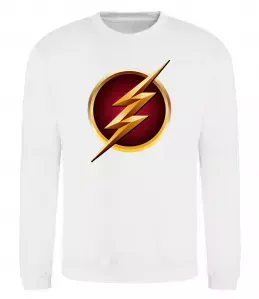 Свитшот Лого Флеш Белый фото