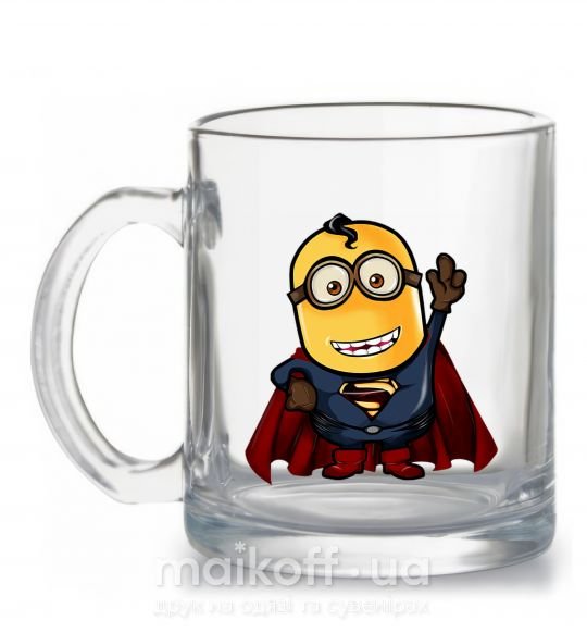 Чашка скляна Супер Миньен Прозорий фото