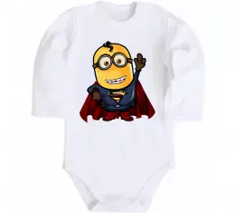 Детский боди Супер Міньйон Белый фото