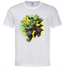 Чоловіча футболка Hulk explosion Білий фото