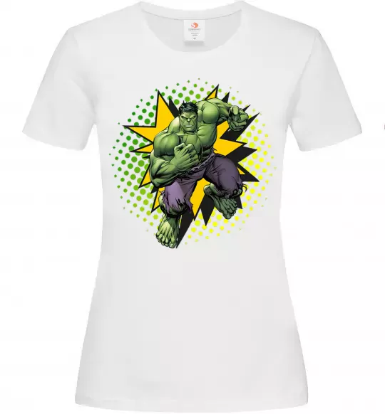 Женская футболка Hulk explosion Белый фото