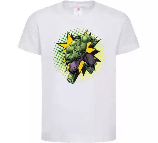Дитяча футболка Hulk explosion Білий фото