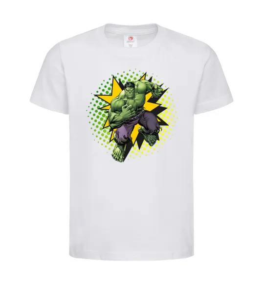 Детская футболка Hulk explosion Белый фото