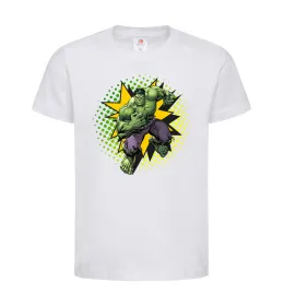 Детская футболка Hulk explosion Белый фото