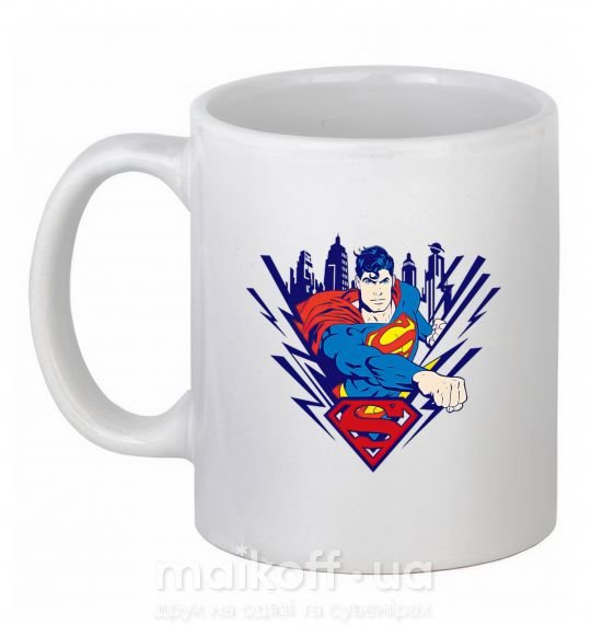 Чашка керамічна Supermen comic Білий фото