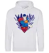 Мужская толстовка (худи) Supermen comic Серый меланж фото