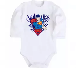 Детский боди Supermen comic Белый фото