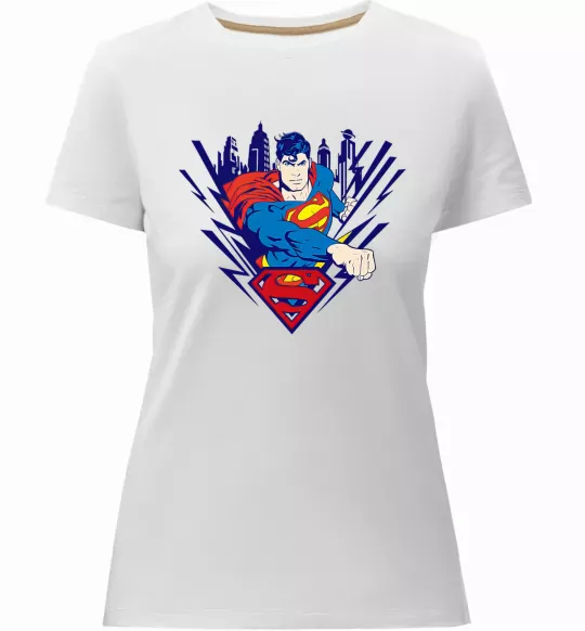 Жіноча преміум футболка Supermen comic Білий фото