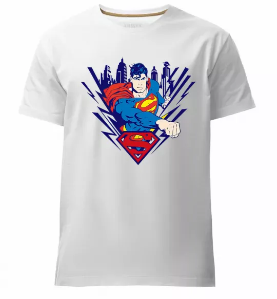 Чоловіча преміум футболка Supermen comic Білий фото