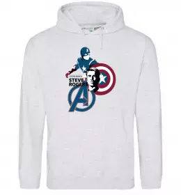 Мужская толстовка (худи) Spiderman Jump Серый меланж фото