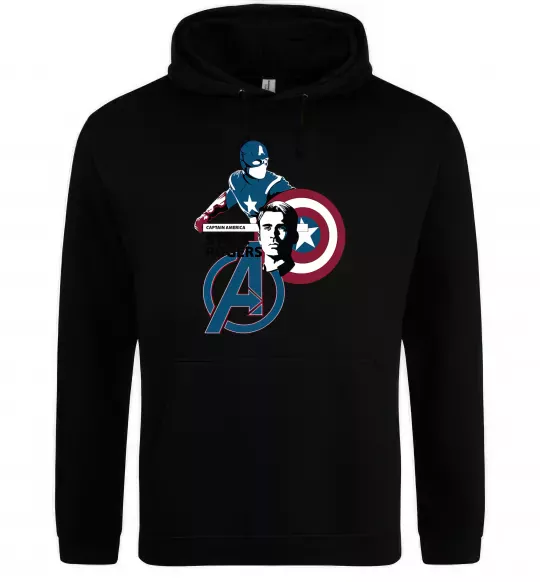 Женская толстовка (худи) Steve Rogers Черный фото