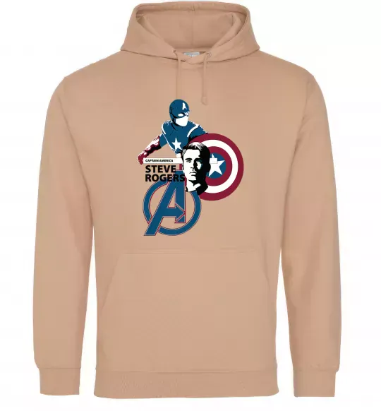 Женская толстовка (худи) Steve Rogers Песочный фото