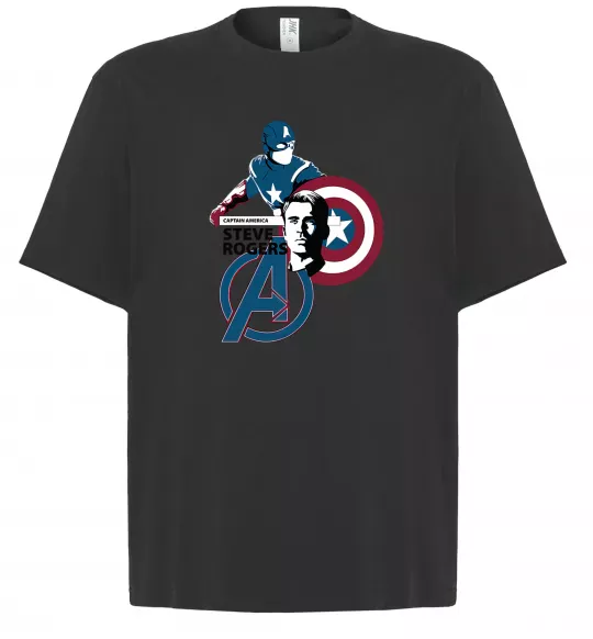 Футболка Оверсайз Steve Rogers Чорний фото