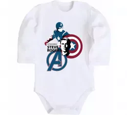 Детский боди Росомаха Белый фото