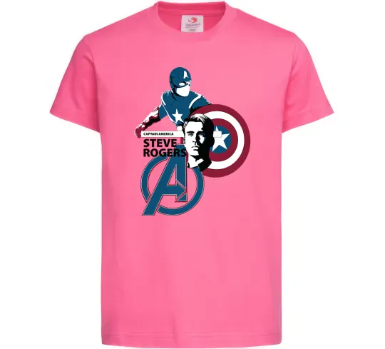 Детская футболка Steve Rogers Ярко-розовый фото