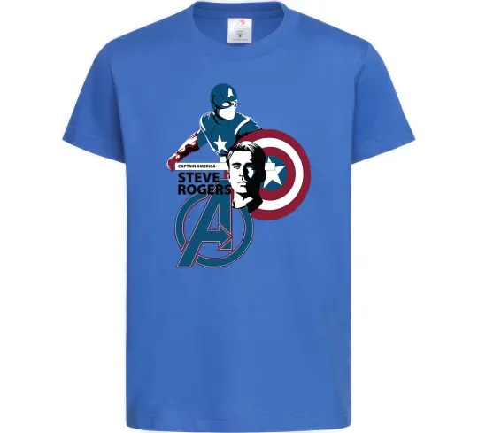 Детская футболка Steve Rogers Ярко-синий фото