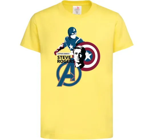 Детская футболка Steve Rogers Лимонный фото